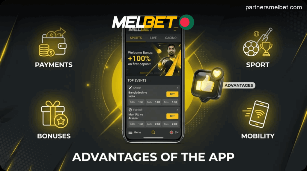 Benefits of using the Melbet mobile app in Bangladesh