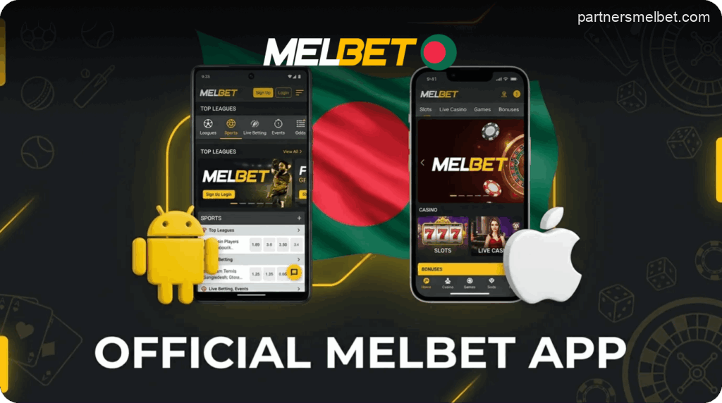 Melbet mobile app for Android and iOS in Bangladesh