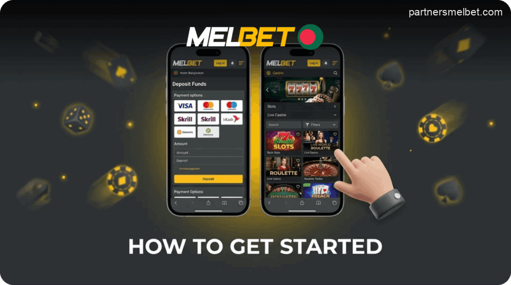 How to start playing on the Melbet mobile app in Bangladesh