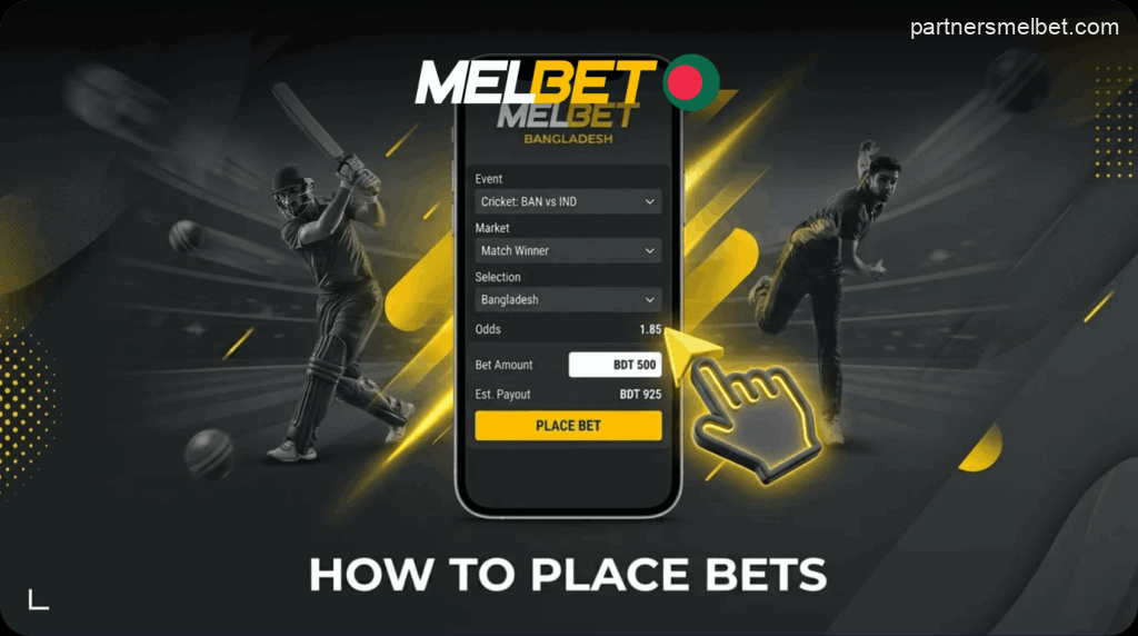 How to place bets on the Melbet mobile app in Bangladesh