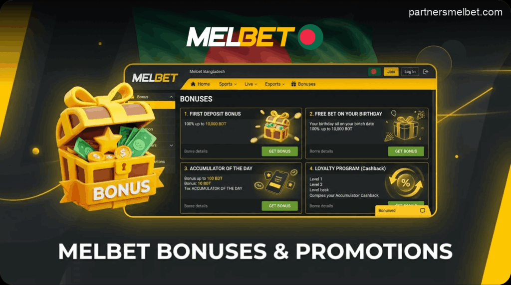 Bonuses and promotions for players on the Melbet website in Bangladesh