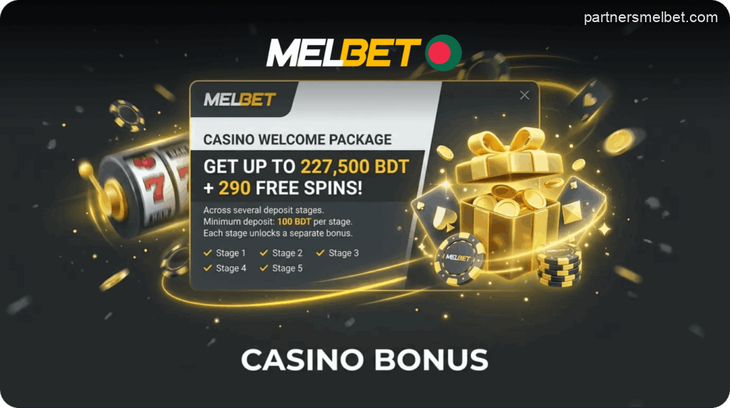 Casino bonus on the Melbet website in Bangladesh