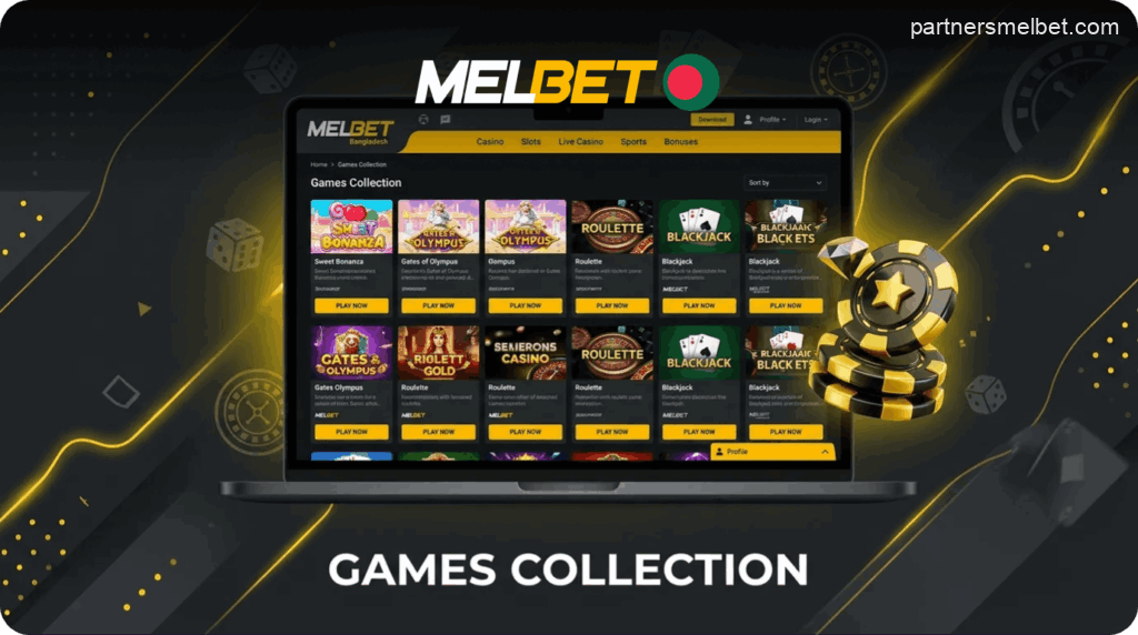 Casino games on Melbet in Bangladesh