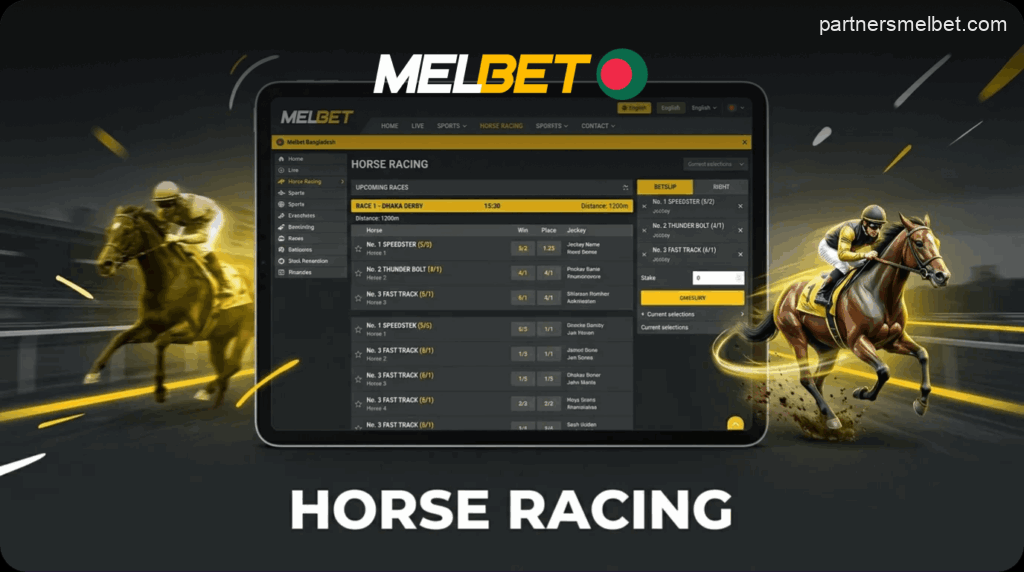 Horse racing betting on Melbet in Bangladesh