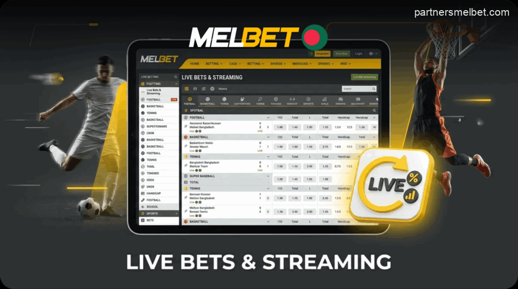 Live sports betting on Melbet in Bangladesh