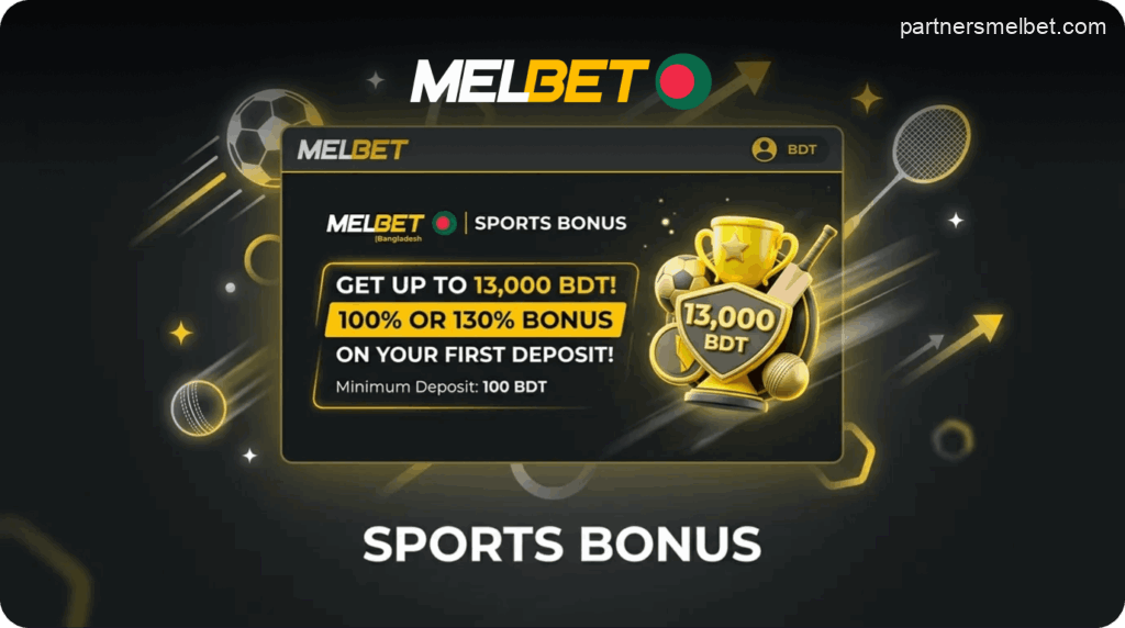 Sports welcome bonus on the Melbet website in Bangladesh